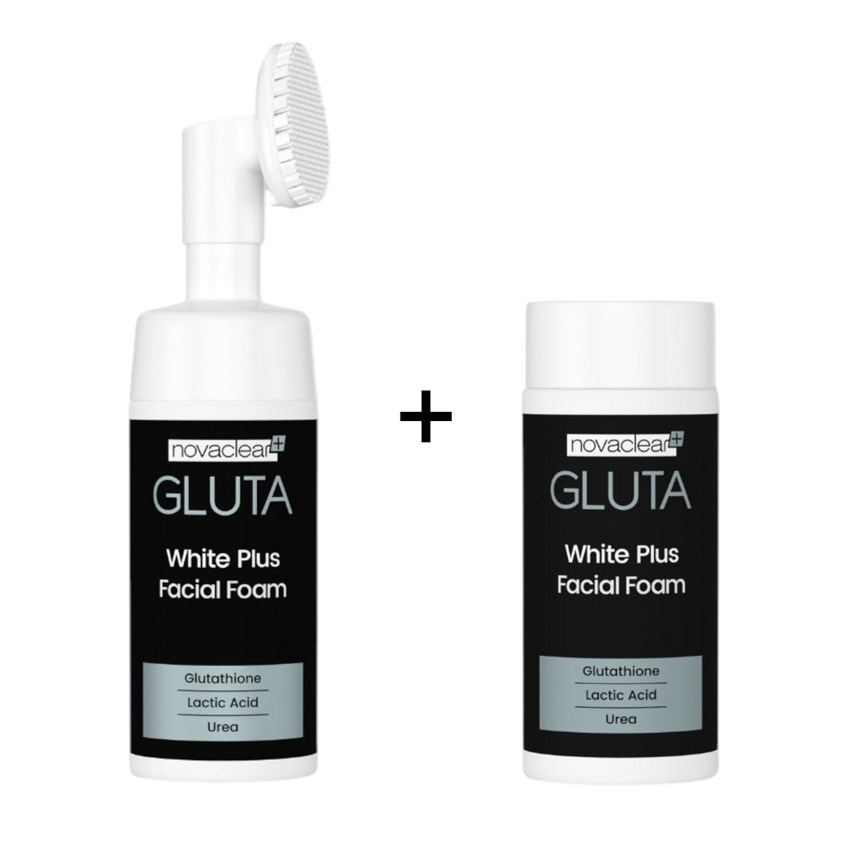 Novaclear Gluta White Plus Facial Foam 100ml + Facial Foam Refill 100ml